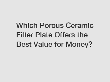 Which Porous Ceramic Filter Plate Offers the Best Value for Money?