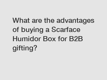 What are the advantages of buying a Scarface Humidor Box for B2B gifting?