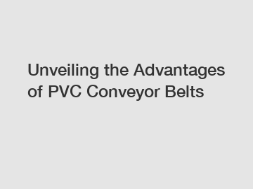 Unveiling the Advantages of PVC Conveyor Belts