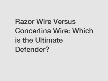 Razor Wire Versus Concertina Wire: Which is the Ultimate Defender?