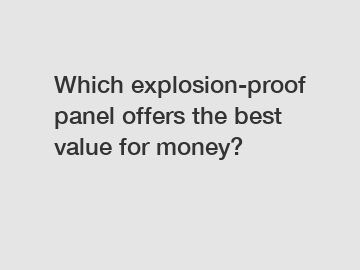 Which explosion-proof panel offers the best value for money?