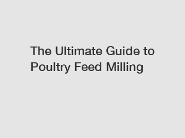 The Ultimate Guide to Poultry Feed Milling