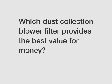 Which dust collection blower filter provides the best value for money?