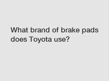 What brand of brake pads does Toyota use?