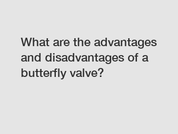 What are the advantages and disadvantages of a butterfly valve?