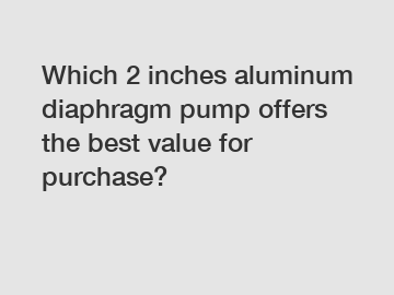Which 2 inches aluminum diaphragm pump offers the best value for purchase?