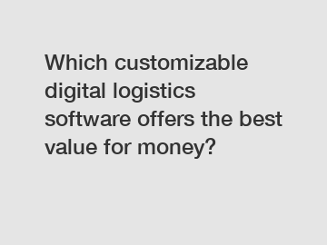 Which customizable digital logistics software offers the best value for money?