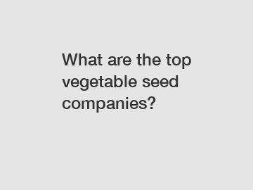 What are the top vegetable seed companies?