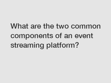 What are the two common components of an event streaming platform?