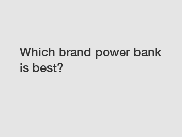 Which brand power bank is best?