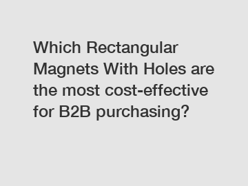 Which Rectangular Magnets With Holes are the most cost-effective for B2B purchasing?