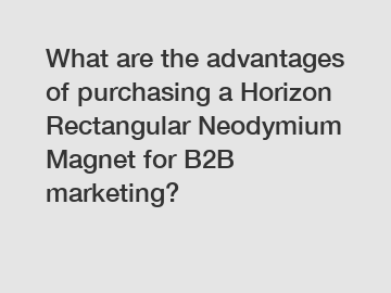 What are the advantages of purchasing a Horizon Rectangular Neodymium Magnet for B2B marketing?