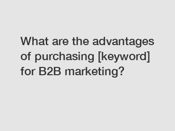 What are the advantages of purchasing [keyword] for B2B marketing?