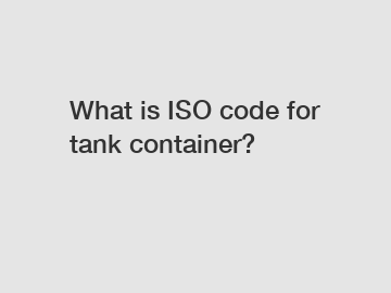 What is ISO code for tank container?