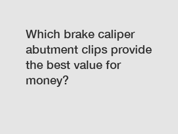 Which brake caliper abutment clips provide the best value for money?
