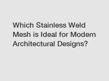 Which Stainless Weld Mesh is Ideal for Modern Architectural Designs?