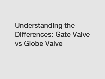 Understanding the Differences: Gate Valve vs Globe Valve