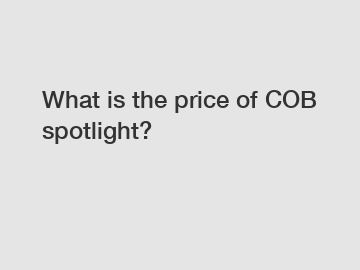 What is the price of COB spotlight?
