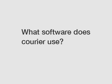 What software does courier use?