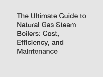 The Ultimate Guide to Natural Gas Steam Boilers: Cost, Efficiency, and Maintenance