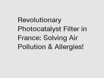 Revolutionary Photocatalyst Filter in France: Solving Air Pollution & Allergies!