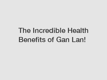 The Incredible Health Benefits of Gan Lan!