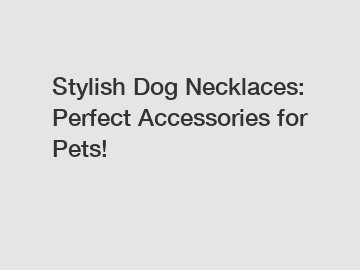 Stylish Dog Necklaces: Perfect Accessories for Pets!