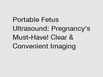 Portable Fetus Ultrasound: Pregnancy's Must-Have! Clear & Convenient Imaging