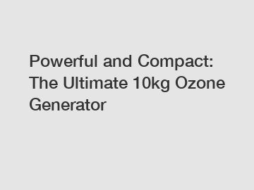 Powerful and Compact: The Ultimate 10kg Ozone Generator