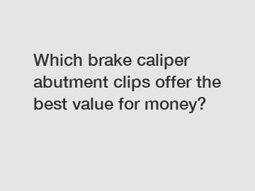 Which brake caliper abutment clips offer the best value for money?