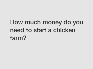 How much money do you need to start a chicken farm?