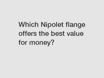 Which Nipolet flange offers the best value for money?