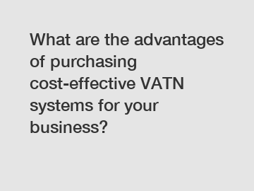 What are the advantages of purchasing cost-effective VATN systems for your business?