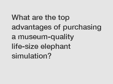 What are the top advantages of purchasing a museum-quality life-size elephant simulation?