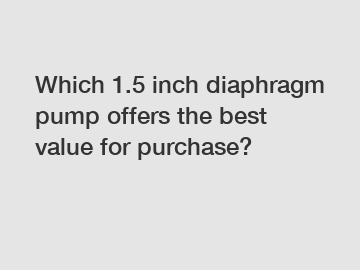 Which 1.5 inch diaphragm pump offers the best value for purchase?