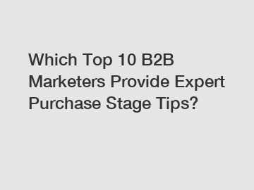 Which Top 10 B2B Marketers Provide Expert Purchase Stage Tips?