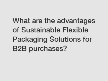 What are the advantages of Sustainable Flexible Packaging Solutions for B2B purchases?