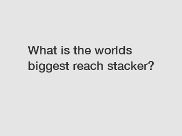 What is the worlds biggest reach stacker?