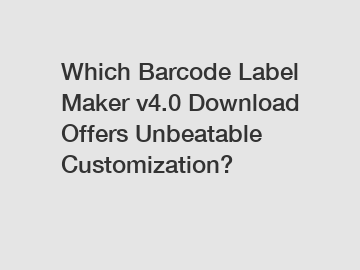 Which Barcode Label Maker v4.0 Download Offers Unbeatable Customization?