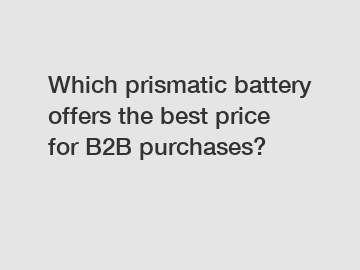 Which prismatic battery offers the best price for B2B purchases?