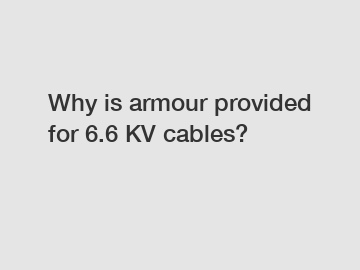 Why is armour provided for 6.6 KV cables?