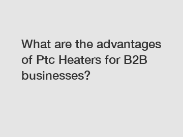 What are the advantages of Ptc Heaters for B2B businesses?