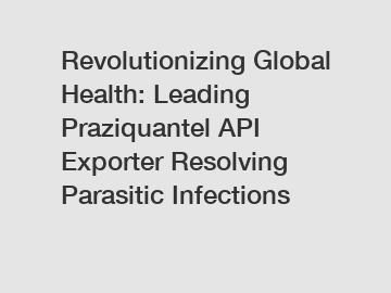 Revolutionizing Global Health: Leading Praziquantel API Exporter Resolving Parasitic Infections