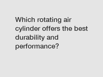 Which rotating air cylinder offers the best durability and performance?