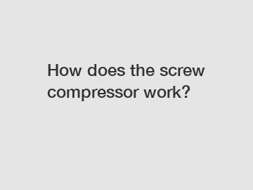 How does the screw compressor work?