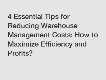 4 Essential Tips for Reducing Warehouse Management Costs: How to Maximize Efficiency and Profits?