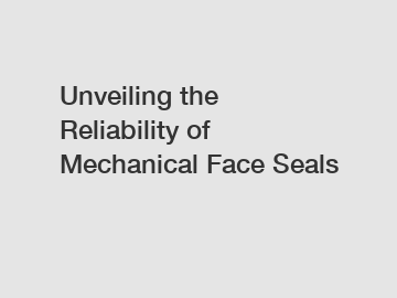 Unveiling the Reliability of Mechanical Face Seals