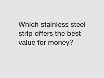 Which stainless steel strip offers the best value for money?