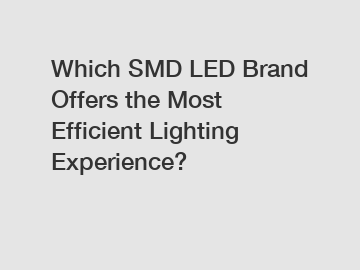 Which SMD LED Brand Offers the Most Efficient Lighting Experience?