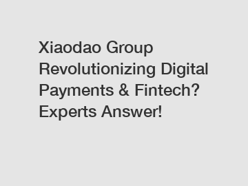 Xiaodao Group Revolutionizing Digital Payments & Fintech? Experts Answer!